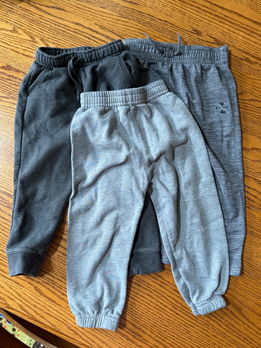 3t toddler boy Kids Gray Sweatpants bundle - Comfortable Elastic Waist Bottoms